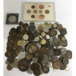 A small group of circulated world coinage