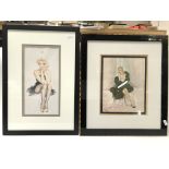 Six framed and glazed 'Varga' girl prints.