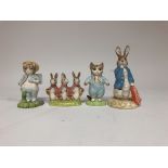 Four Beatrix Potter figures comprising two Beswick