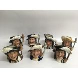 Seven Royal Doulton 'Three Musketeers' character j