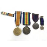 A WW1 British War Medal together with a Peace meda
