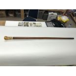 A William & Mary ivory topped malacca cane. Length