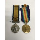 Two WW1 British medals awarded to J58827 F.B. Brow