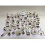 A collection of crested china including Goss, Shel