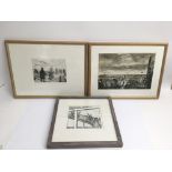 Three framed local interest prints by Anthony Farr