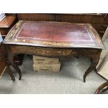 An early 19th century rosewood marquetry writing t