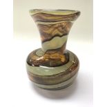 A Mdina glass vase. Height approx 17.5cm