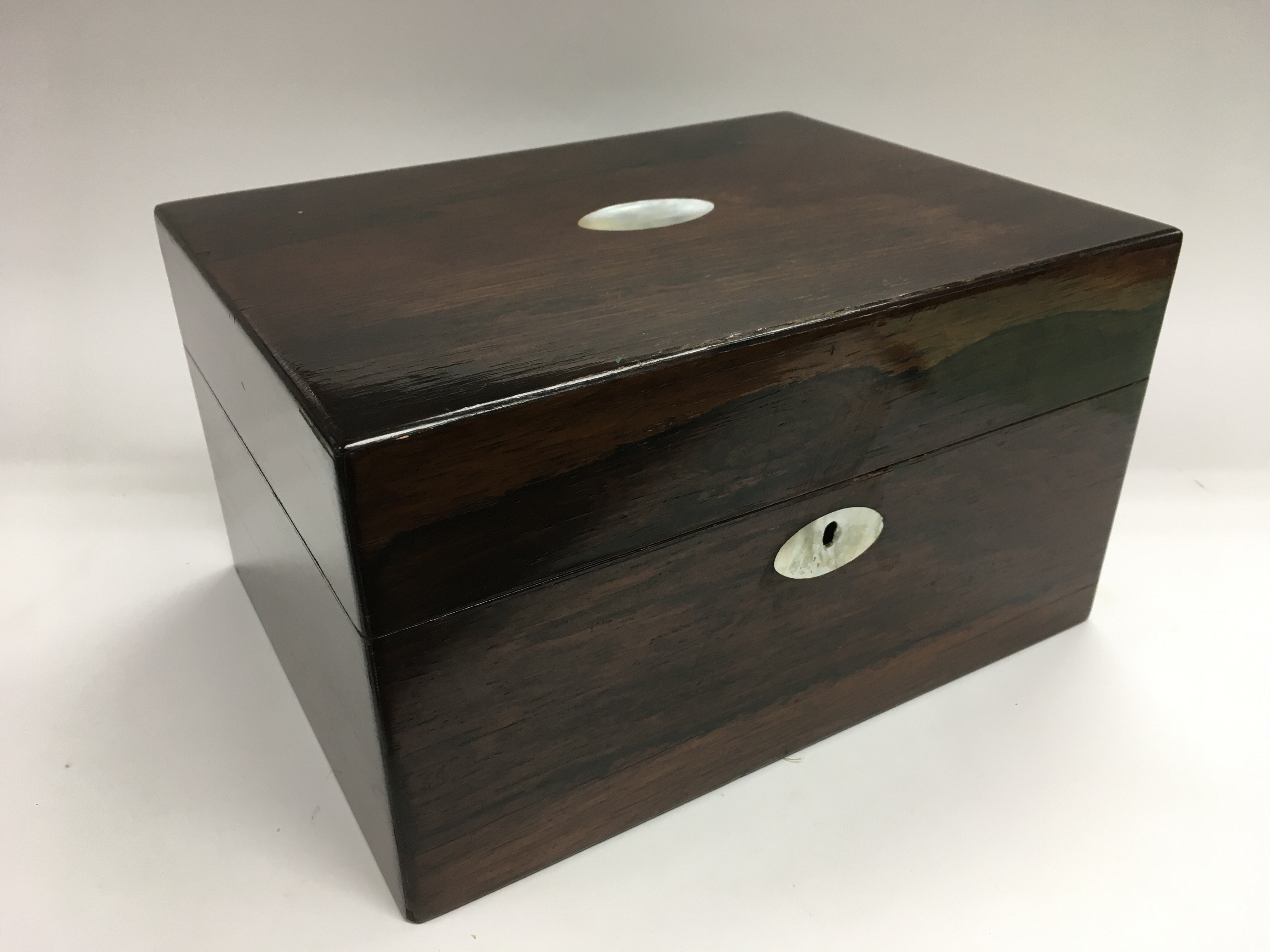 A rosewood vanity box with fitted interior. - Image 2 of 2