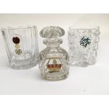 Three fine pieces of antique Baccarat glass compri