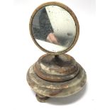 A 19th century onyx and marble shaving mirror.