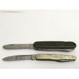 Two retrospective German Third Reich penknives, on