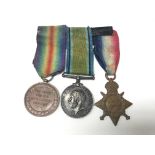 A collection of three WW1 medals including the 191