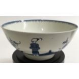 An 18th century Worcester blue and white slop bowl