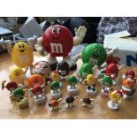 A collection of M&M figures