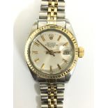 A Rolex oyster perpetual Date ladies wristwatch. T