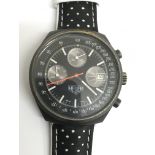 A gents Heuer manual wind chronograph wristwatch,