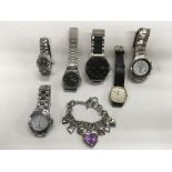 A collection of wristwatches including Rotary, Sei