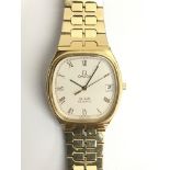 A gents Omega De Ville quartz gold tone wristwatch