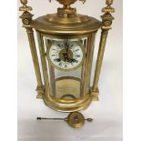 A Victorian four glass mantle clock the enamel dia