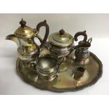 A silver plated coffee set