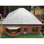 A 1930's style model bungalow, approx 61x61cm