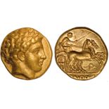 Ancient Coins, Greek Coins, Kings of Macedon, Philip II (359-336 BC), gold stater, Amphipolis