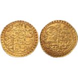 Islamic Coins, Ottoman Empire, Abdul Hamid I, gold zeri Mahbub, Tarablus Gharb 1187h, toughra with