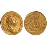 Ancient Coins, Roman Coins, Trajan (AD 98-117), aureus, IMP TRAIANO AVG GER DAC PM TRP, dr. cuir.