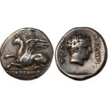 Ancient Coins, Greek Coins, Thrace, Abdera, silver stater (c.346-336 BC), Pausanias, magistrate,