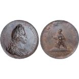 British Medals, William & Mary, Coronation 1689, copper medal, by Jan Smeltzing, armoured bust of