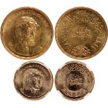 Foreign Coins, Egypt, Arab Republic, 5 pounds; pound, 1976, King Faisal, head three-quarters r. (