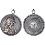 British Medals, James II and Mary of Modena, complimentary silver medal, 1685, by George Bower,