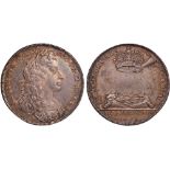 British Medals, James II, Coronation 1685, the official silver medal, by John Roettier, laureate,