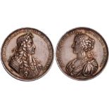 British Medals, William & Mary, Coronation 1689, silver medal, by Georg Hautsch and (rev.) Lazarus