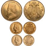 Foreign Coins, Cyprus, Republic, medallic five pounds; sovereign; half sovereign, 1966, bust of