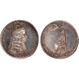 British Medals, Charles II, Coronation 1661, the official silver medal, by Thomas Simon, crowned