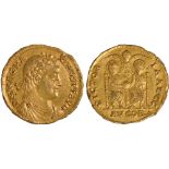 Ancient Coins, Roman, Magnus Maximus, usurper in the West (AD.383-388), gold solidus struck at