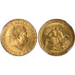 British Coins, George III, sovereign, 1818, laur. head r., rev. St. George and the dragon (S.3785;