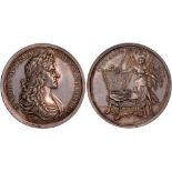 British Medals, James II, Accession and the Throne Protected, 1685, silver medal, by George Bower,