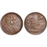 British Medals, William & Mary, Coronation 1689, cast silver medal, by George Bower, conjoined busts