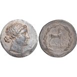 Ancient Coins, Greek, Aiolis, Kyme (c.165-140 BC), silver tetradrachm, Magistrate Metrophanes,