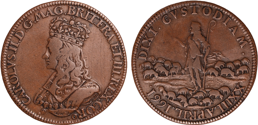 British Medals, Charles II, Coronation 1661, the ‘DIXI CUSTODIAM’ medal, copper, by Thomas