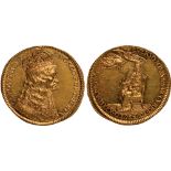 British Medals, Charles II, Coronation 1661, the official gold medal, by Thomas Simon, crowned