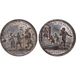 British Medals, William & Mary, Coronation 1689, white metal medal, believed by Christian Wermuth,