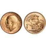 G Foreign Coins, Australia, George V, sovereign, 1923, Melbourne mint, bare head l., rev. St. George