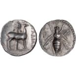 Ancient Coins, Greek, Phoenicia, Arados (c.174-110 BC), silver drachm, bee, rev. APAΔIΩN, stag