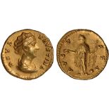 Ancient Coins, Roman, Faustina I, wife of Antoninus Pius (AD 138-161), aureus, DIVA FAVSTINA, draped