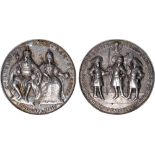 British Medals, William & Mary, Coronation Festival at Amsterdam, 1689, cast hollow silver medal,