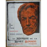 A large format French film poster Mask of the Red Death or Le Masque De La Mort Rouge starring