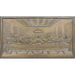 A brass plaque of The Last Supper,